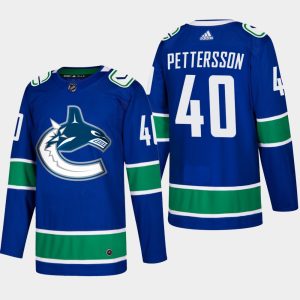 Kinder Vancouver Canucks Eishockey Trikot Elias Pettersson #40 Heim Blau Authentic Player